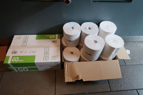 2 stk. papirdispenser - inkl. 17 ruller papir 