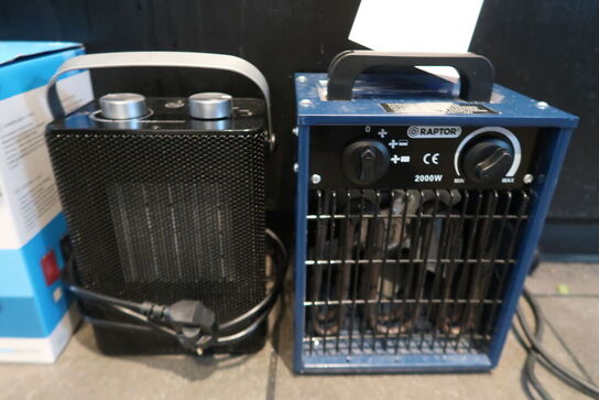 3 stk. Varmeblæsere 