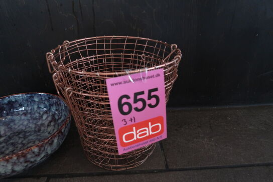 3 stk. Kurve & skål