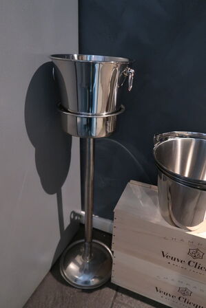 Vinkølere med opsats samt 2 stk. Champagne trækasser 