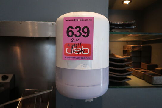 2 stk. papirdispenser - inkl. 17 ruller papir 