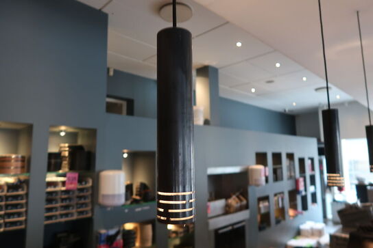 9 stk. Henning Larsen design lamper i messing 