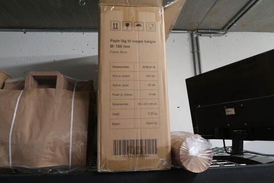 Stort parti emballage - tøm 2 hylder 