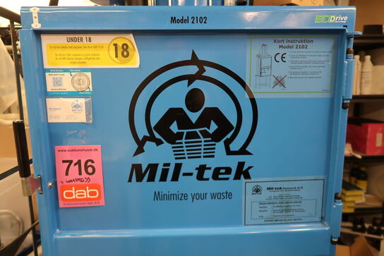 Mil-Tek 2102 Plast & Pappresser - inkl. kompressor