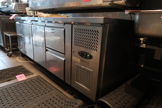 Kølebord med 4 døre og bagkant - Tefcold CK7410 - 533 liter