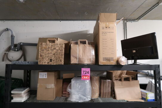 Stort parti emballage - tøm 2 hylder 