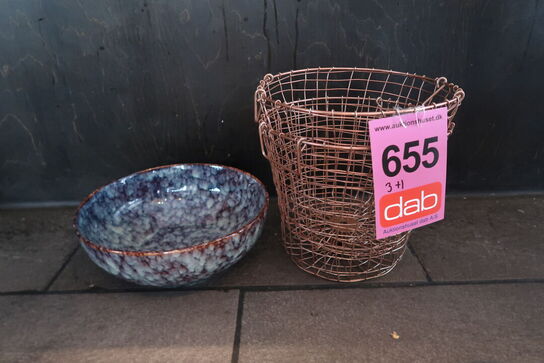 3 stk. Kurve & skål
