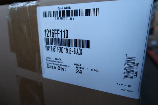 24 stk. bakker CAMBRO FAST FOOD 12x16 Black