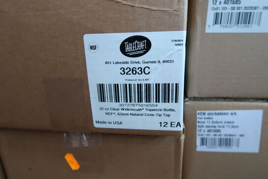 60 stk. plastikflasker TABLECRAFT 3263C