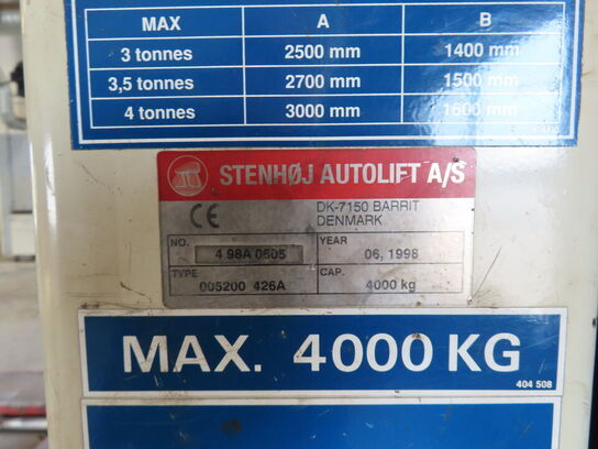 4-søjlet autolift, STENHØJ AUTOLIFT A/S, type: 005200 426A