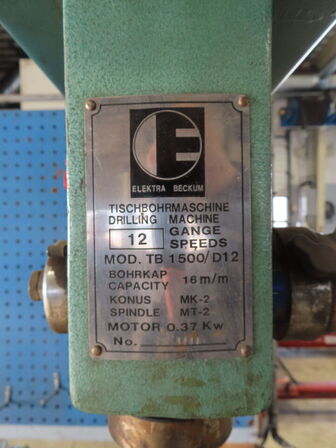 Søljeboremaskine, ELEKTRA TB 1500/D12
