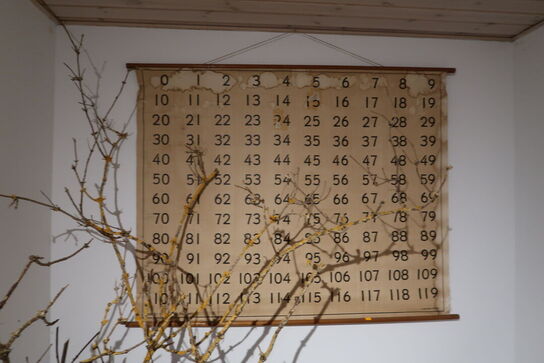 3 stk. trækasser, taltavle m.m.