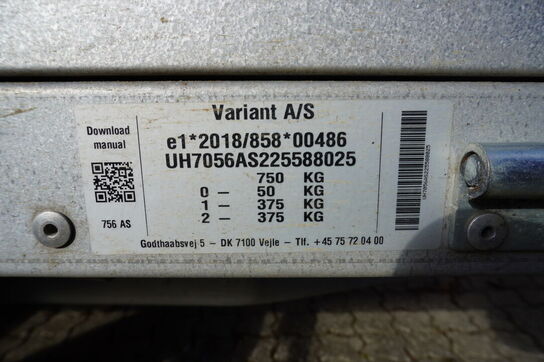 Trailer VARIANT 756AS-2024 750kg