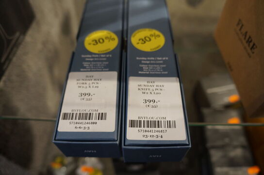 3 stk. Knive & Gafler HAY SUNDAY