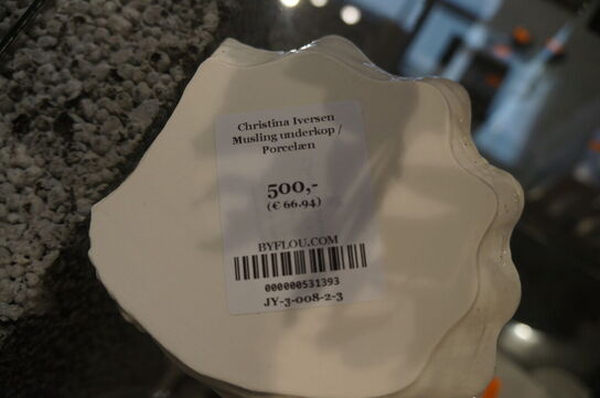 Kop, underkop, tallerken, m.v. CHRISTINA IVERSEN STUDIO MUSLING