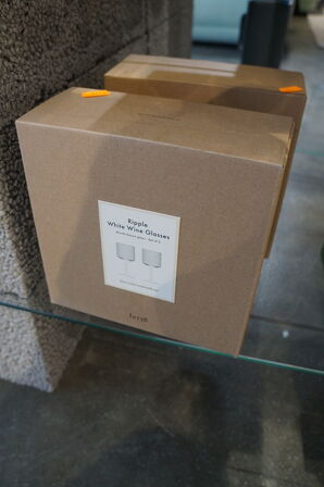 4 stk. Vinglas FERM LIVING RIPPLE