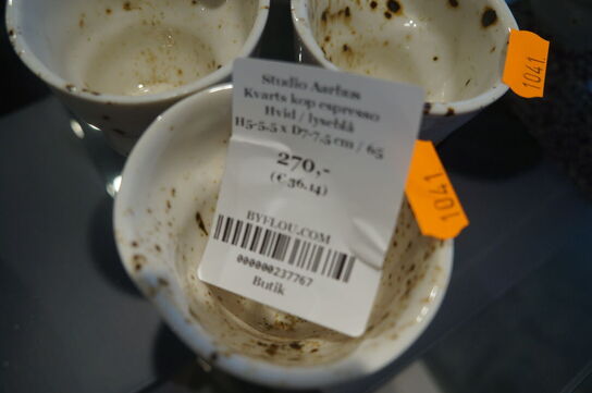 5 stk. Espressokopper STUDIO AARHUS KVARTS