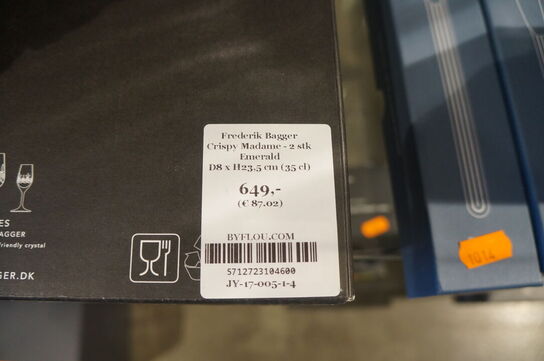 2 stk. Glas FREDERIK BAGGER CRISPY MADAME EMERALD