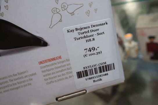 2 stk. Fugle KAY BOJESEN Turtelduer