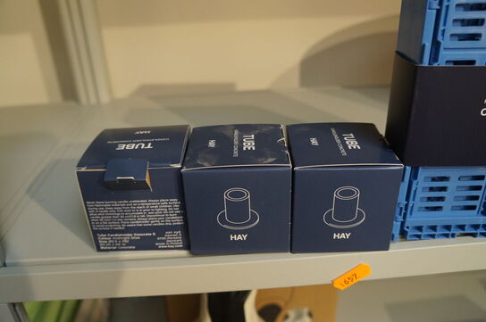 Lysestager, kasser, m.v. HAY