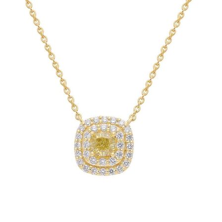 Halskæde i guld 18 kt med 0,52 carat naturlig diamant