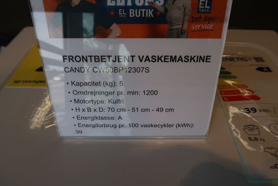 Candy kompakt vaskemaskine CW50BP12307S (5 kg)