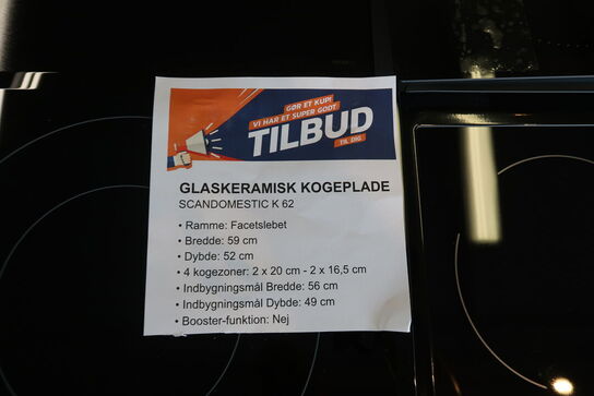 Scandomestic K62 keramisk kogeplade