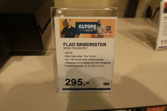 Sogo Flad Brødrister 2-Slice 300W