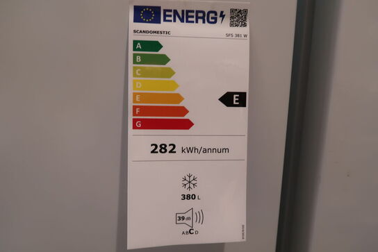 Scandomestic SFS 381 W - Fritstående fryseskab