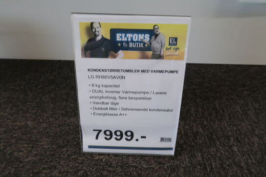 LG RH80V5AV0N – Kondenstørretumbler med varmepumpe