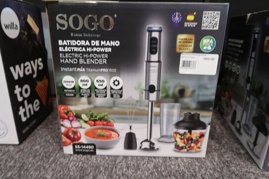 Sogo BAT-SS-14490 stavblender stål 1500 watt