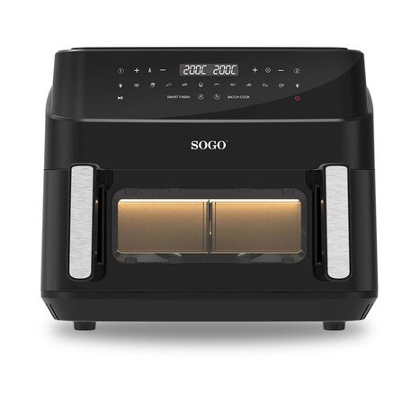 Sogo dual basket airfryer, 2200-2600W - 10,5 liter