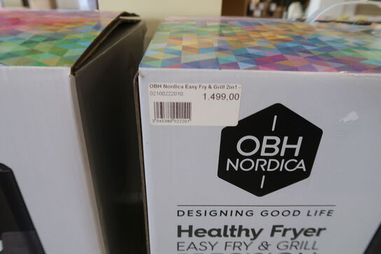 OBH Nordica Easy Fry & Grill Precision airfryer 2in1 black digital