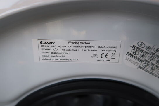 Candy kompakt vaskemaskine CW50BP12307S (5 kg)