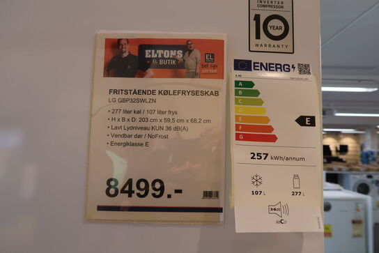 LG GBP32SWLZN - Fritstående kølefryseskab