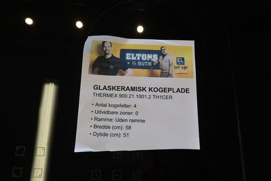 Thermex TH1CER 60 - 4 zone keramisk kogeplade