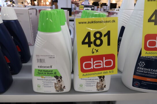 6 stk. Bissell Rengøringsmiddel Pet Natural Spot&Stain Portable