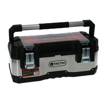 Tactix Heavy Duty Stainless Steel and Plastic Tool Box