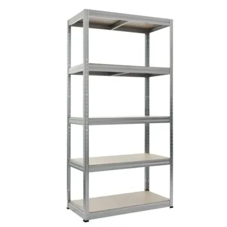 2 stk. Work-it stålreol med 5 træhylder 1800×900×300 mm galvaniseret