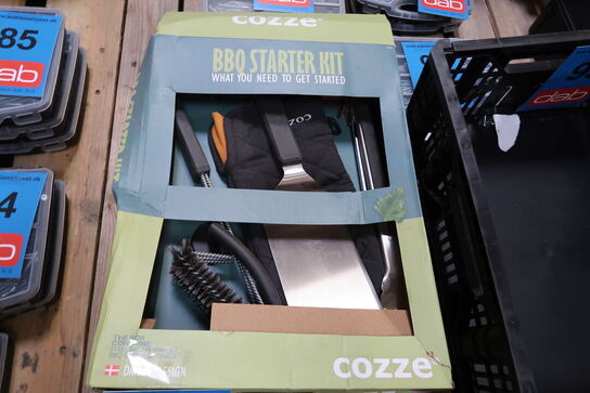 Cozze BBQ sæt m/tang, spartel, børste og handske 4 dele