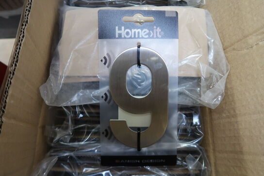 60 stk. HOME It® husnummer 9 rustfrit stål