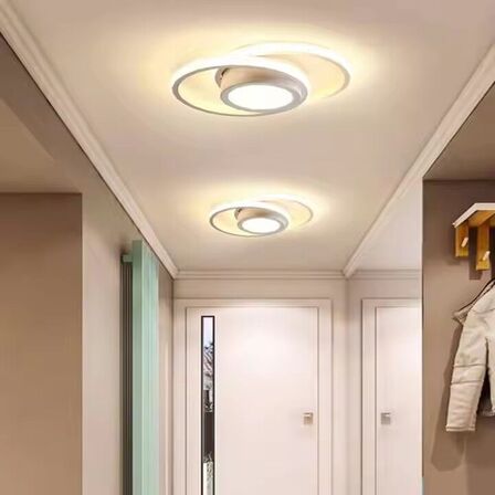 2 stk. Loftlampe LED Circle design Hvid 32W