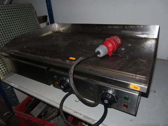 Pølsestegeplade med to zoner