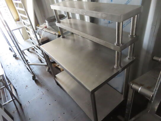 Industrikøkkenbord med to tophylder ROYAL CATERING