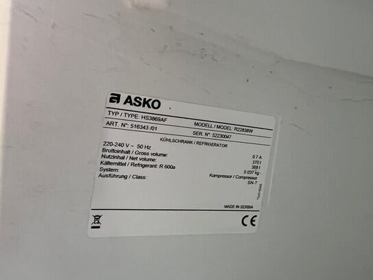 Fritstående køleskab ASKO