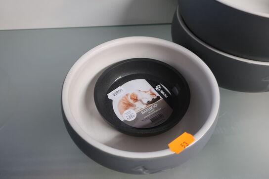 4 stk. foder/vandskåle