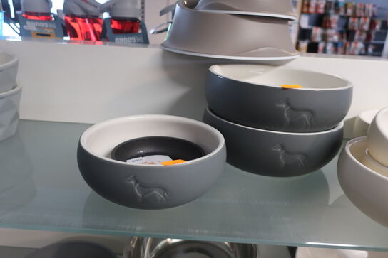 4 stk. foder/vandskåle