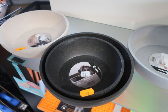 4 stk. foder/vandskåle