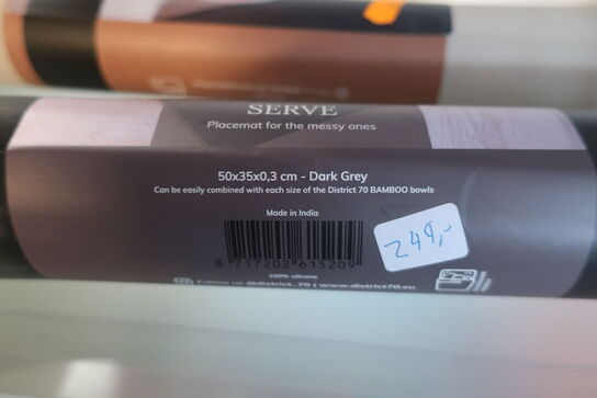 2 stk. underlag til foder/vandskål 50x35 cm. 