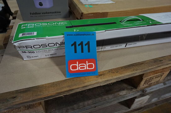 Prosonic SB-300 2.0 soundbar Sort 